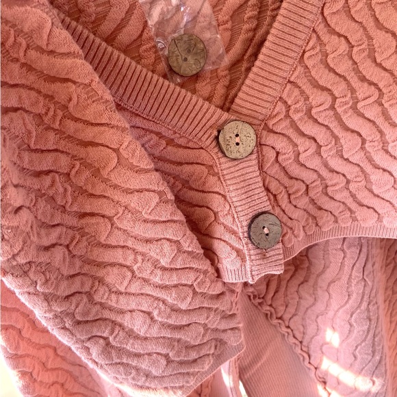 M 🔖 RARE!  Free People Beach Ziggy Sweater Set Wide Leg Pants Crop Top - Picture 7 of 14